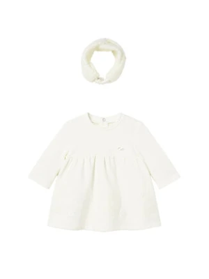 Mayoral Sukienka dzianinowa 2803 Écru Regular Fit