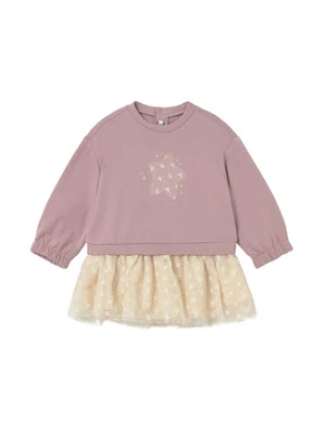 Mayoral Sukienka dzianinowa 2912 Różowy Regular Fit