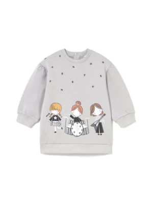 Mayoral Sukienka dzianinowa 2921 Szary Regular Fit