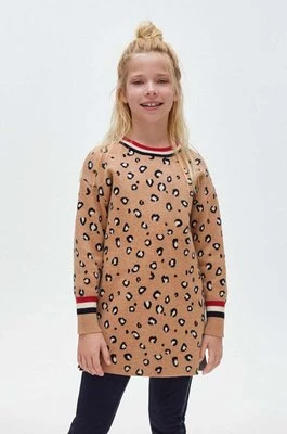 Mayoral sukienka dziecięca kolor beżowy mini prosta