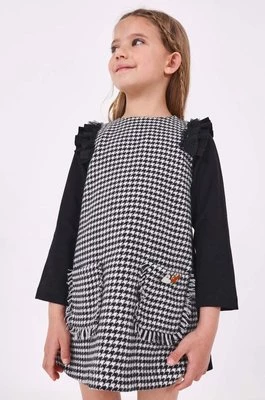 Mayoral sukienka dziecięca kolor czarny mini rozkloszowana