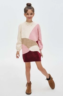 Mayoral sukienka dziecięca kolor fioletowy mini oversize