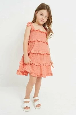 Mayoral sukienka dziecięca kolor pomarańczowy mini prosta