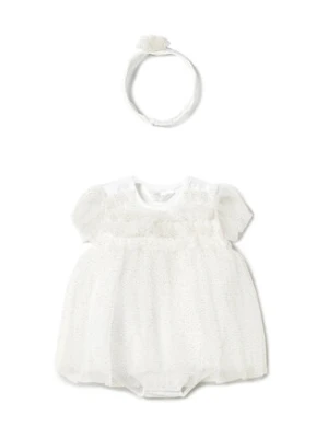 Mayoral Sukienka elegancka 1659 Beżowy Regular Fit