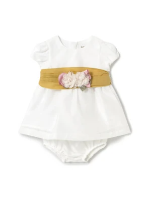 Mayoral Sukienka elegancka 1860 Biały Regular Fit