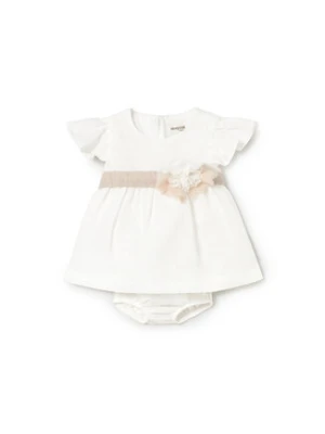 Mayoral Sukienka elegancka 1886 Biały Regular Fit