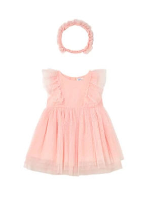 Mayoral Sukienka elegancka 1905 Różowy Regular Fit