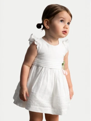 Mayoral Sukienka elegancka 1907 Écru Regular Fit