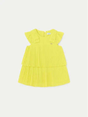 Mayoral Sukienka elegancka 1911 Żółty Regular Fit
