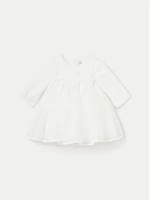 Mayoral Sukienka elegancka 2805 Écru Regular Fit