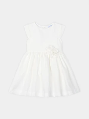 Mayoral Sukienka elegancka 3913 Biały Regular Fit