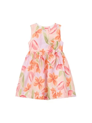 Mayoral Sukienka elegancka 3913 Pomarańczowy Regular Fit