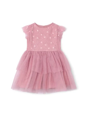 Mayoral Sukienka elegancka 3914 Różowy Regular Fit