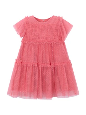 Mayoral Sukienka elegancka 3917 Koralowy Regular Fit