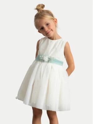 Mayoral Sukienka elegancka 3919 Écru Regular Fit