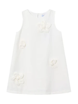 Mayoral Sukienka elegancka 3922 Écru Regular Fit