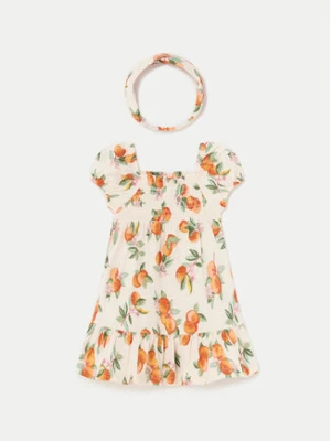 Mayoral Sukienka letnia 01923 Beżowy Regular Fit