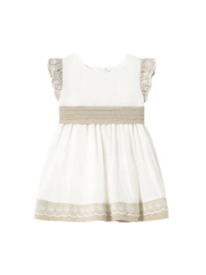 Mayoral Sukienka letnia 1908 Écru Regular Fit