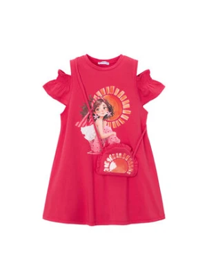 Mayoral Sukienka letnia 3941 Czerwony Regular Fit