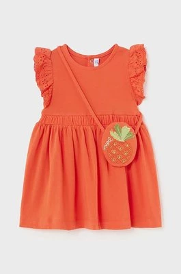 Mayoral sukienka niemowlęca kolor pomarańczowy mini rozkloszowana