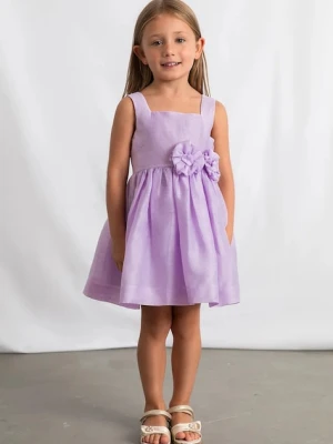 Mayoral sukienka z dodatkiem lnu dziecięca