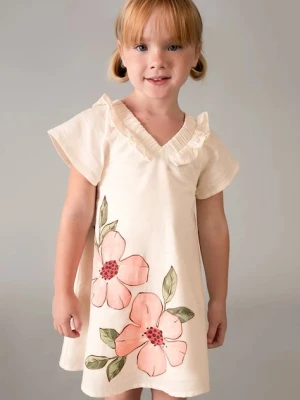 Mayoral sukienka z dodatkiem lnu dziecięca
