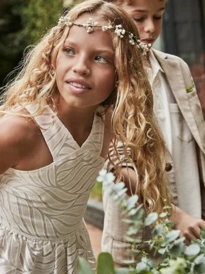 Mayoral sukienka z domieszką lnu dziecięca