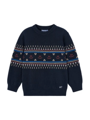 Mayoral Sweter 4377 Granatowy Regular Fit