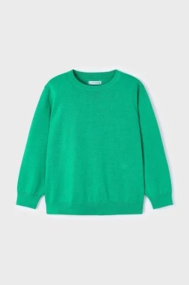 Mayoral sweter bawełniany dziecięcy kolor zielony lekki