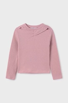 Mayoral sweter dziecięcy kolor różowy lekki