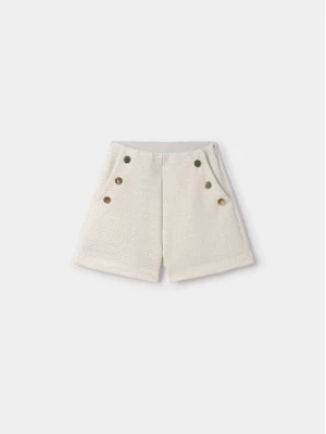 Mayoral Szorty materiałowe 6267 Écru Regular Fit