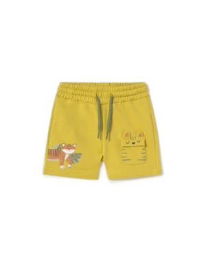 Mayoral Szorty sportowe 1242 Żółty Regular Fit