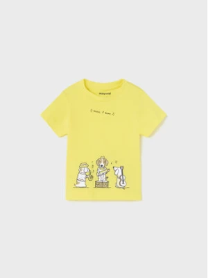 Mayoral T-Shirt 1017 Żółty Regular Fit