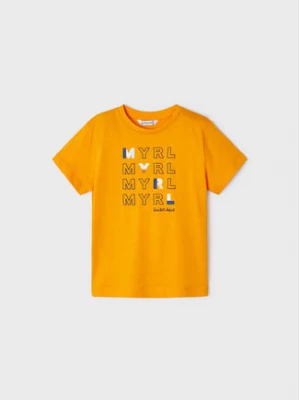 Mayoral T-Shirt 170 Pomarańczowy Regular Fit