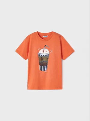 Mayoral T-Shirt 3014 Pomarańczowy Regular Fit