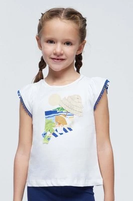 Mayoral t-shirt bawełniany dziecięcy kolor niebieski