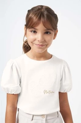 Mayoral t-shirt dziecięcy kolor beżowy