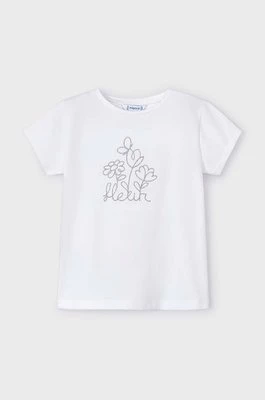 Mayoral t-shirt dziecięcy kolor biały