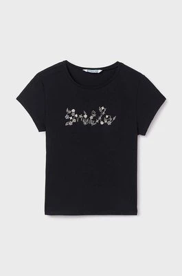 Mayoral t-shirt dziecięcy kolor czarny