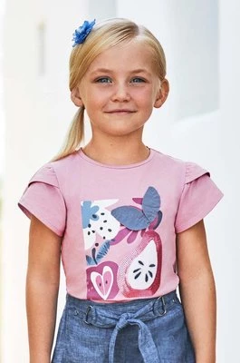 Mayoral t-shirt dziecięcy kolor fioletowy