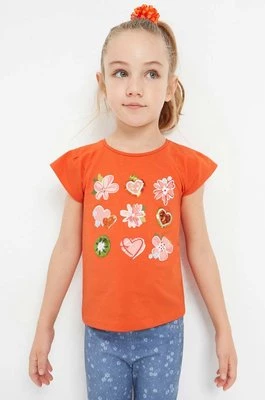 Mayoral t-shirt dziecięcy kolor pomarańczowy