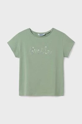 Mayoral t-shirt dziecięcy kolor zielony