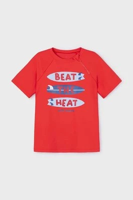 Mayoral t-shirt kąpielowy dziecięcy kolor czerwony