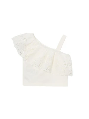 Mayoral Top 3022 Écru Cropped Fit Kremowy