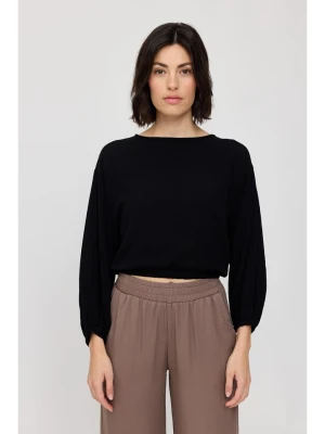 MAZINE Bluzka "Crinkle" w kolorze czarnym rozmiar: L