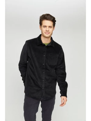 MAZINE Koszula sztruksowa "Matlock" w kolorze czarnym rozmiar: L