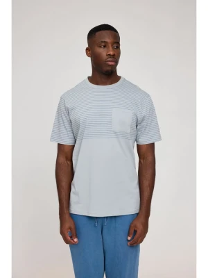 MAZINE Koszulka "Halfway Striped" w kolorze błękitno-szarym rozmiar: M