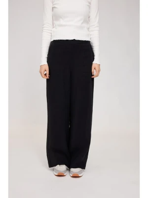 MAZINE Lniane spodnie "Wide Leg" w kolorze czarnym rozmiar: XS