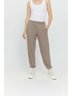 MAZINE Spodnie dresowe "Jambi" w kolorze beżowym rozmiar: M