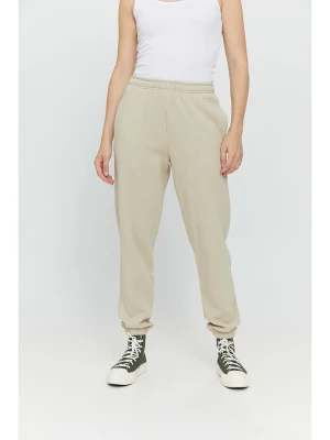 MAZINE Spodnie dresowe "Lewa" w kolorze beżowym rozmiar: XL